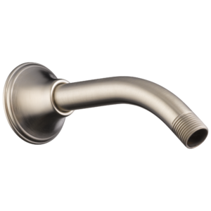 Brizo Essential™ Shower: 7″ Classic Wall Mount Shower Arm And Flange In Luxe Nickel