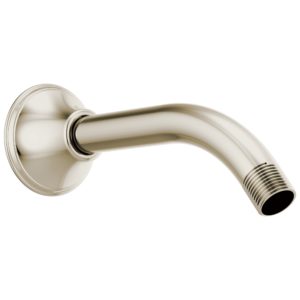 Brizo Essential™ Shower: 7″ Classic Wall Mount Shower Arm And Flange In Polished Nickel