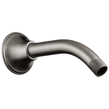 Brizo Essential™ Shower: 7" Classic Wall Mount Shower Arm And Flange In Luxe Steel