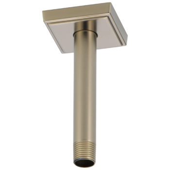 Brizo Essential™ Shower: 6" Ceiling Mount Shower Arm And Square Flange In Brushed Nickel