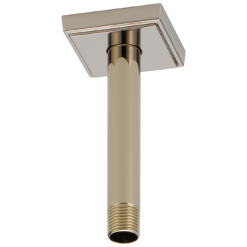 Brizo Essential™ Shower: 6" Ceiling Mount Shower Arm And Square Flange In Polished Nickel