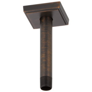 Brizo Essential™ Shower: 6″ Ceiling Mount Shower Arm And Square Flange In Venetian Bronze
