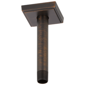 Brizo Essential™ Shower: 6" Ceiling Mount Shower Arm And Square Flange In Venetian Bronze