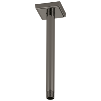 Brizo Allaria™: 10" Ceiling Mount Shower Arm And Flange In Brilliance Black Onyx