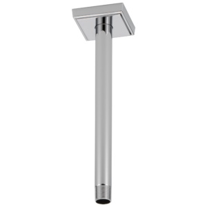 Brizo Essential™ Shower: 10″ Ceiling Mount Shower Arm And Square Flange In Chrome