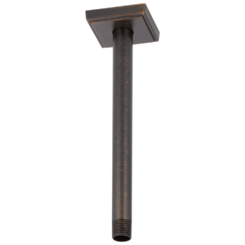 Brizo Essential™ Shower: 10" Ceiling Mount Shower Arm And Square Flange In Venetian Bronze