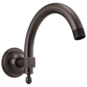 Brizo Essential™ Shower: 10″ Classic Wall Mount Shower Arm And Flange In Venetian Bronze