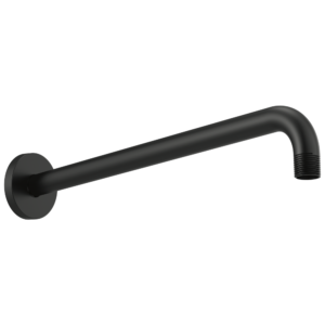 Brizo Brizo Universal Showering: 16″ Linear Round Wall Mount Shower Arm And Flange In Matte Black