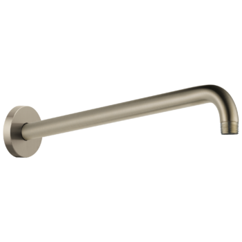 Brizo Essential™ Shower: 16" Linear Round Wall Mount Shower Arm And Flange In Brushed Nickel