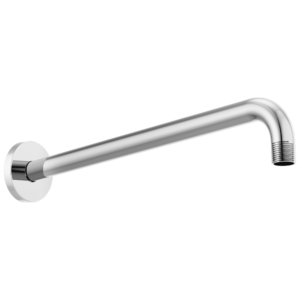 Brizo Essential™ Shower: 16″ Linear Round Wall Mount Shower Arm And Flange In Chrome