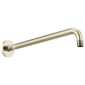 Brizo Essential™ Shower: 16″ Linear Round Wall Mount Shower Arm And Flange In Polished Nickel