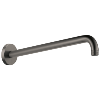 Brizo Essential™ Shower: 16" Linear Round Wall Mount Shower Arm And Flange In Luxe Steel