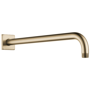 Brizo Brizo Universal Showering: 16″ Linear Square Wall Mount Shower Arm And Flange In Luxe Gold