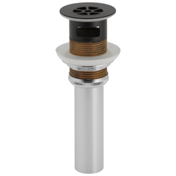 Brizo Other: Grid Strainer With Overflow In Matte Black