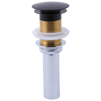Brizo Other: Push Button Pop-Up Without Overflow In Matte Black