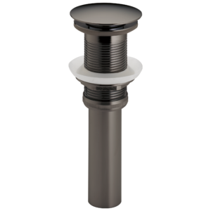 Brizo Other: Push Button Pop-Up Lavatory Drain Without Overflow In Brilliance Black Onyx