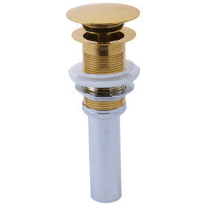 Brizo Other: Push Button Pop-Up Without Overflow In Polished Gold