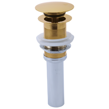 Brizo Other: Push Button Pop-Up Without Overflow In Polished Gold
