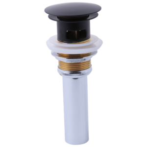 Brizo Other: Push Button Pop-Up With Overflow In Matte Black