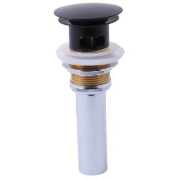 Brizo Other: Push Button Pop-Up With Overflow In Matte Black