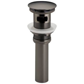 Brizo Other: Push Button Pop-Up Lavatory Drain With Overflow In Brilliance Black Onyx