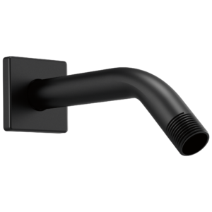 Brizo Brizo Universal Showering: 7″ Linear Square Wall Mount Shower Arm And Flange In Matte Black