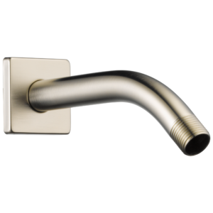 Brizo Essential™ Shower: 7″ Linear Square Wall Mount Shower Arm And Flange In Brushed Nickel