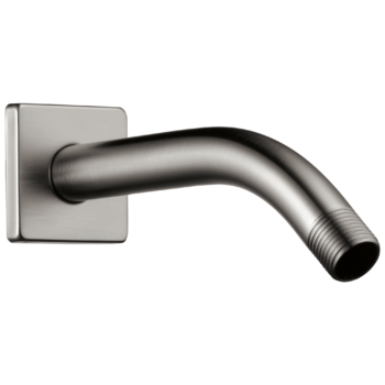 Brizo Essential™ Shower: 7" Linear Round Wall Mount Shower Arm And Flange In Luxe Steel