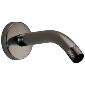 Brizo Other: 7" Linear Round Wall Mount Shower Arm And Flange In Brilliance Black Onyx