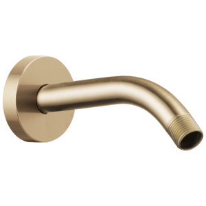 Brizo Brizo Universal Showering: 7″ Linear Round Wall Mount Shower Arm And Flange In Luxe Gold
