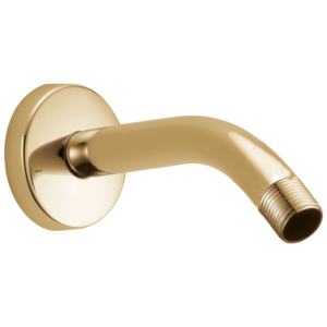 Brizo Brizo Universal Showering: 7″ Linear Round Wall Mount Shower Arm And Flange In Polished Gold