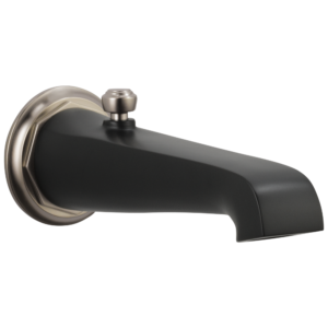 Brizo Rook®: Tub Spout – Pull-up Diverter In Luxe Nickel / Matte Black