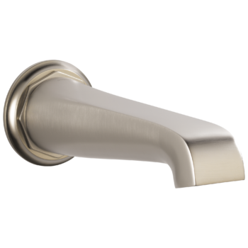 Brizo Rook®: Non-Diverter Tub Spout In Luxe Nickel
