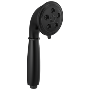 Brizo Essential™ Shower: Classic Round H2Okinetic® Multi-Function Handshower In Matte Black