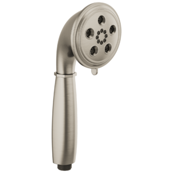 Brizo Essential™ Shower: Classic Round H2Okinetic® Multi-Function Handshower In Brushed Nickel