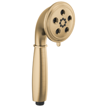 Brizo Essential™ Shower: Classic Round H2Okinetic® Multi-Function Handshower In Luxe Gold