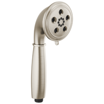 Brizo Essential™ Shower: Classic Round H2Okinetic® Multi-Function Handshower In Luxe Nickel