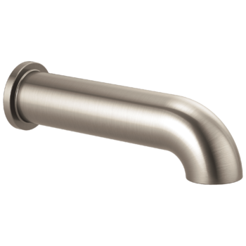Brizo Essential™ Shower: Linear Round Non-Diverter Tub Spout In Luxe Nickel