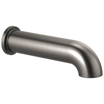 Brizo Essential™ Shower: Linear Round Non-Diverter Tub Spout In Luxe Steel