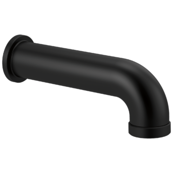 Brizo Essential™ Shower: Linear Round Diverter Tub Spout In Matte Black