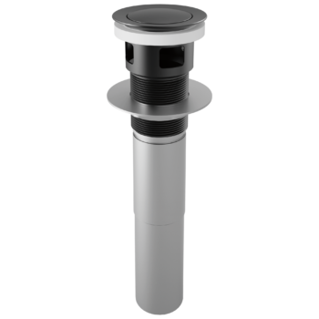 Brizo Other: Push Button Pop-Up With Overflow In Matte Black