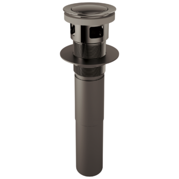 Brizo Other: Push Button Pop-Up Lavatory Drain With Overflow In Brilliance Black Onyx