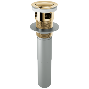 Brizo Other: Push Button Pop-Up With Overflow In Polished Gold