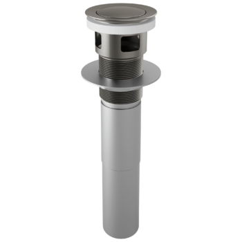 Brizo Other: Push Button Pop-Up With Overflow In Luxe Steel