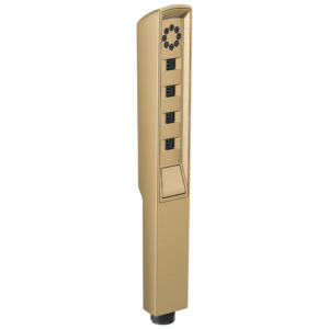 Brizo Essential™ Shower: Linear Square H2Okinetic® Multi-Function Handshower In Luxe Gold