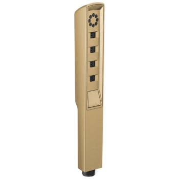 Brizo Essential™ Shower: Linear Square H2Okinetic® Multi-Function Handshower In Luxe Gold