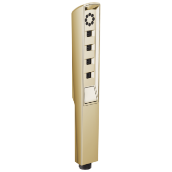 Brizo Essential™ Shower: Linear Square H2Okinetic® Multi-Function Handshower In Polished Gold