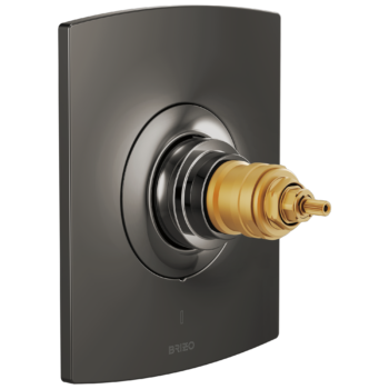 Brizo Kintsu®: TempAssure Thermostatic Valve Only Trim - Less Handles In Brilliance Black Onyx