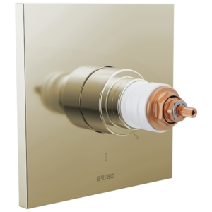 Brizo Frank Lloyd Wright®: TempAssure® Thermostatic Valve Only Trim – Less Handles In Polished Nickel