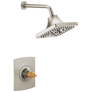 Brizo Kintsu®: TempAssure Thermostatic Shower Only Trim – Less Handles In Luxe Nickel